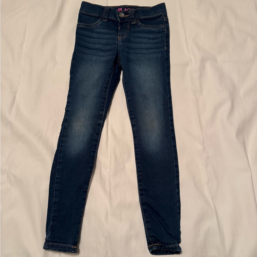 The Children's Place Girls Dark Indigo Denim Jeggings Size 6 Slim